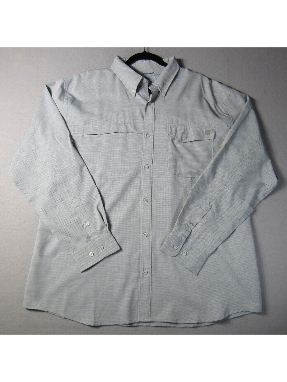 NWT Huk Tidepoint Heathered Ripstop Long Sleeve Button down Shirt Men's XXL